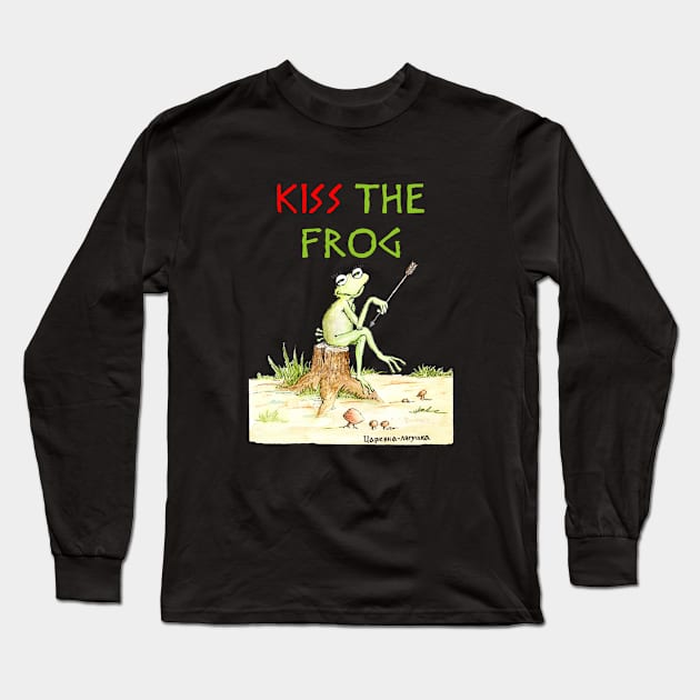 Kiss The Frog Long Sleeve T-Shirt by Artministration